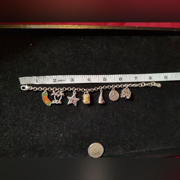 Brighton State of California Charm Bracelet Silver Plated! - Picture 6 of 14